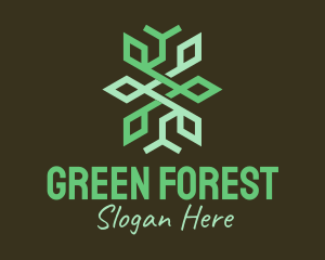 Green Geometric Forestry logo design