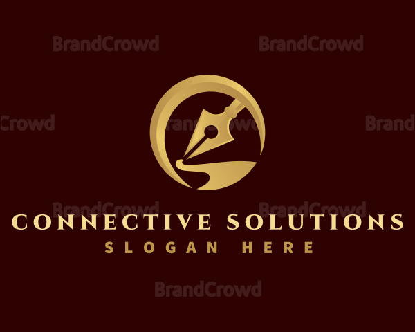 Premium Pen Writing Logo