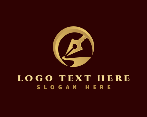 Premium Pen Writing Logo