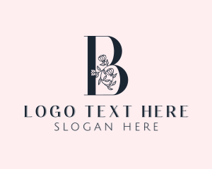 Spa - Floral Fragrance Letter B logo design
