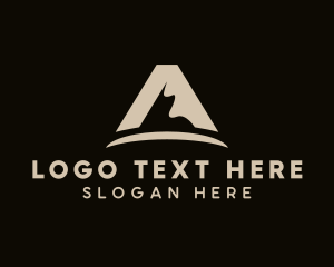 Outdoor Mountain Letter A Logo