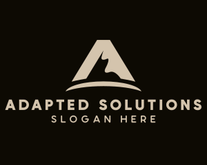 Outdoor Mountain Letter A logo design