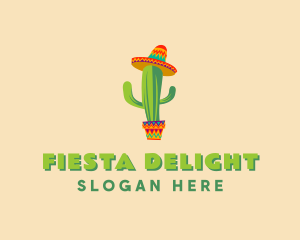 Fiesta - Mexican Hat Cactus logo design