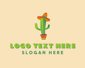 Mexican - Mexican Hat Cactus logo design