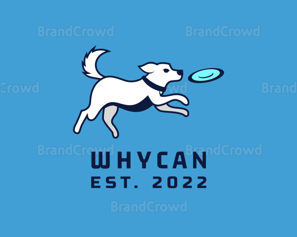 Pet Dog Frisbee Logo
