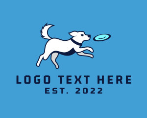Dog Training - Pet Dog Frisbee logo design