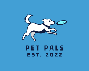 Pet Dog Frisbee logo design