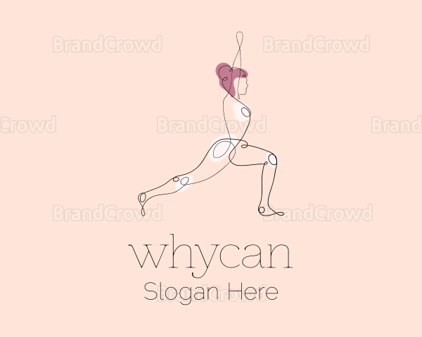 Stretching Yoga Instructor Logo