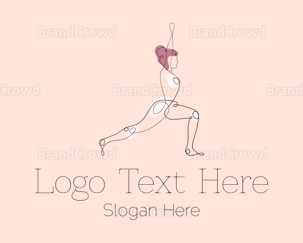 Stretching Yoga Instructor Logo