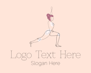 Monoline - Stretching Yoga Instructor logo design