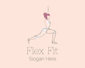 Stretching - Stretching Yoga Instructor logo design