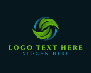Vegetarian - Natural Tea Leaf logo design