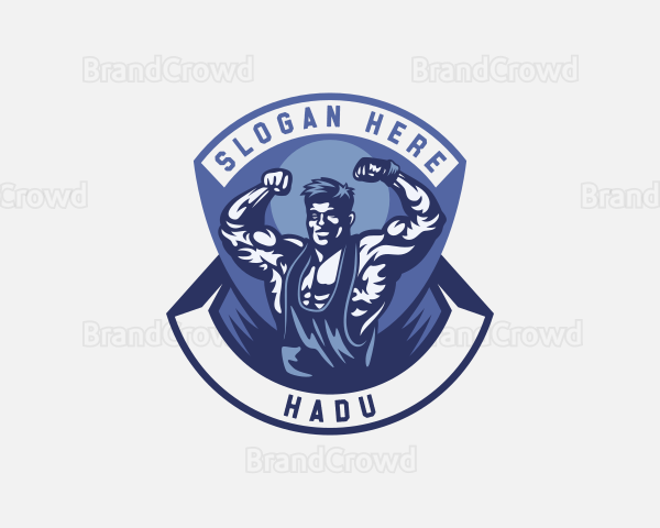 Strong Man Bodybuilder Logo