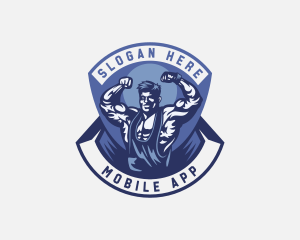 Fit - Strong Man Bodybuilder logo design