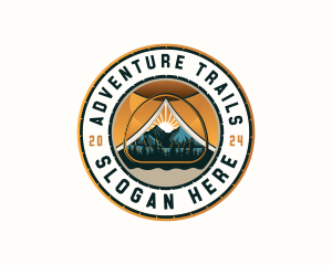 Camping Tent Mountain logo design