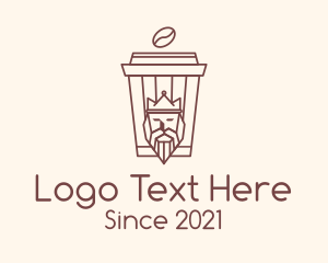 Latte - Coffee King Cup logo design