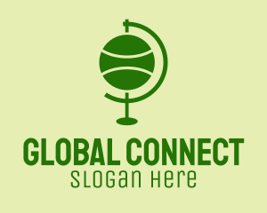 International - International Tennis Ball Trophy Globe logo design