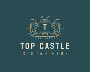 Lion Castle Heraldry logo design