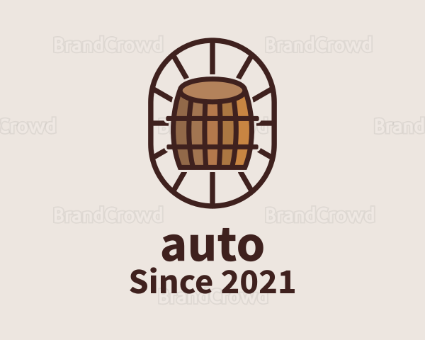 Wooden Wine Barrel Logo