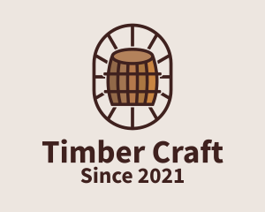 Wooden - Wooden Wine Barrel logo design