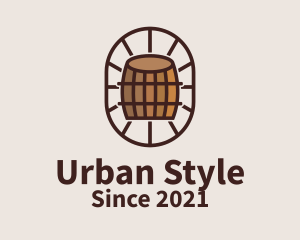 Craft Beer - Wooden Wine Barrel logo design
