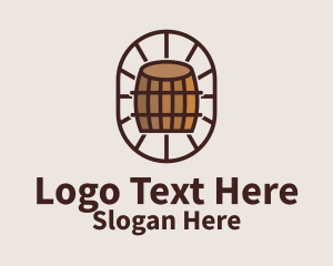 Wooden Wine Barrel  Logo