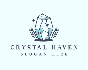 Deluxe Crystal Leaf logo design