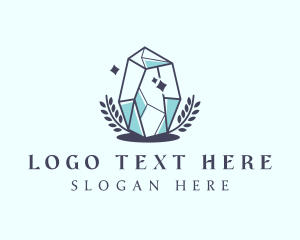 Deluxe - Deluxe Crystal Leaf logo design