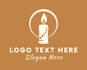 Memorial - Fire Candle Ornament logo design