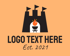 Food - Medieval Castle Barbecue logo design