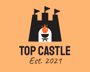 Medieval Castle Barbecue logo design