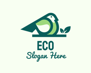 Green Eco Bird logo design