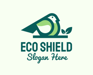 Green Eco Bird logo design