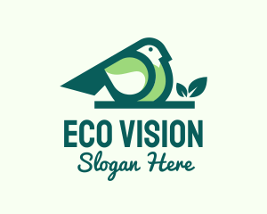 Green Eco Bird logo design