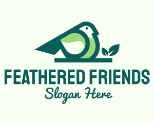 Green Eco Bird logo design