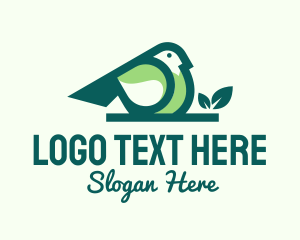 Green Eco Bird logo design