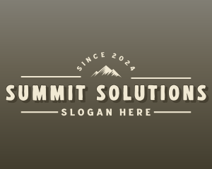 Hipster Outdoor Mountain logo design