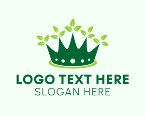 Environment Leaf Crown  Logo
