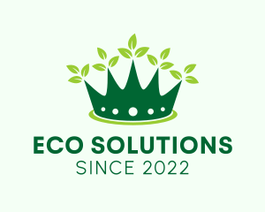 Environment Leaf Crown  logo design