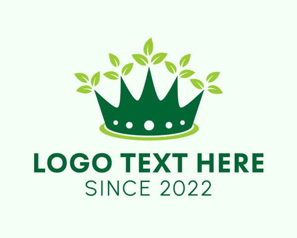 Sustainable - Environment Leaf Crown logo design