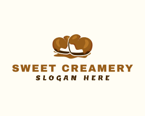 Chocolate Heart Sweets logo design