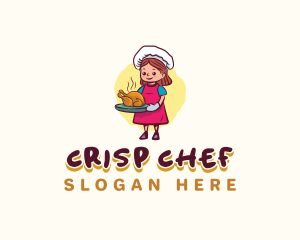 Girl Chef Chicken logo design