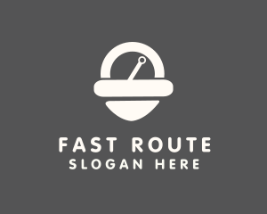 Route - Location Pin Scale logo design