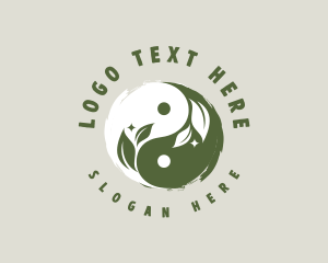 Yoga - Nature Yin Yang logo design