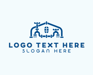 Faucet - Pipe Plumbing Repair logo design