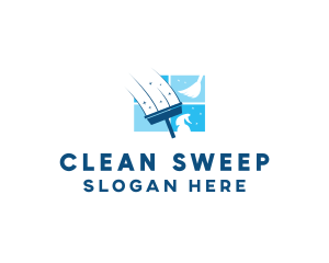 Sweeper - Window Cleaning Sanitation logo design