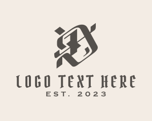 Biker Gang - Gothic Letter D logo design