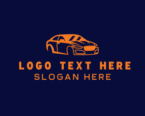 Car Emblem - Racing Car Automotive Repair logo design