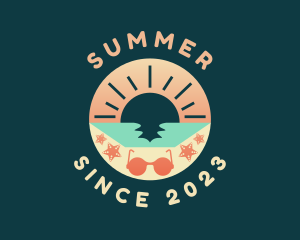 Summer Beach Sunglasses logo design