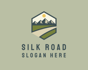 Hexagon Mountain Road logo design